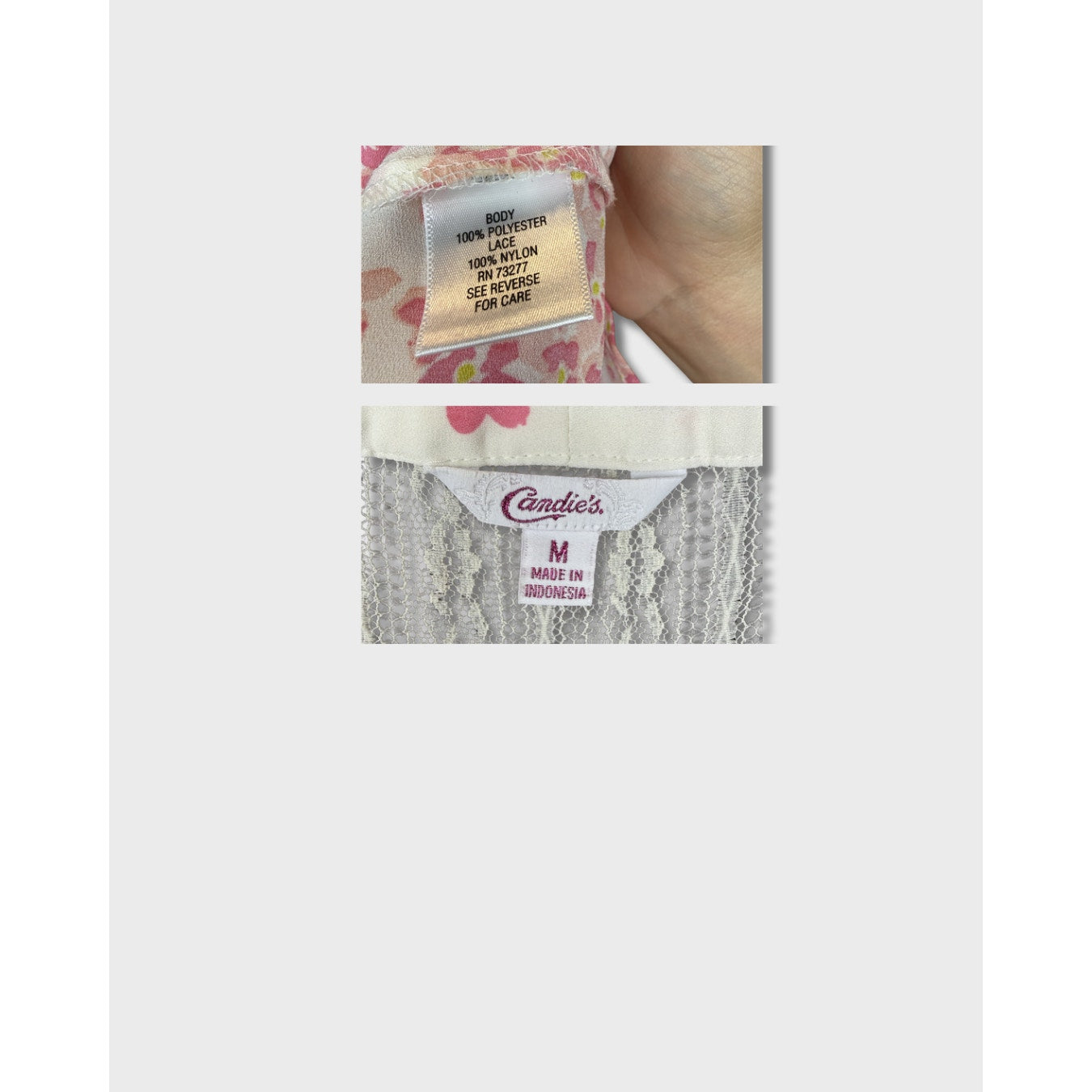 Top estampado talla M marca Candie's