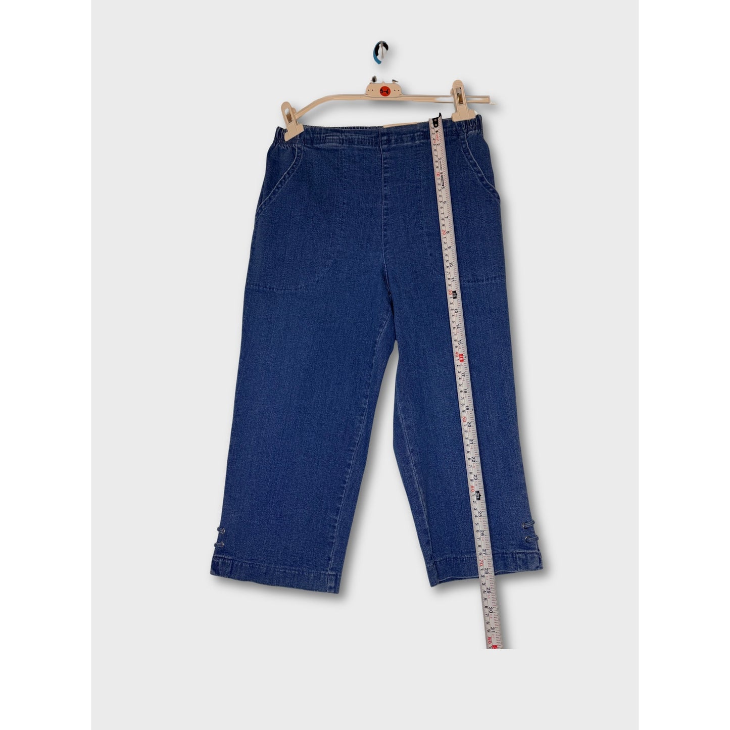 CROFT & BARROW - Mid-rise skimmer jeans with lattice hem detailing size S