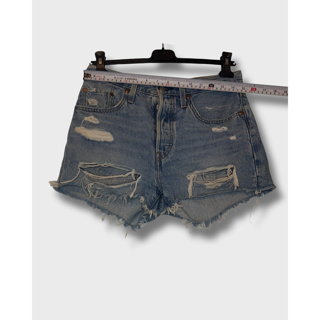 Levi's 501  - Short de jean original con detalles desgastados Talla W27