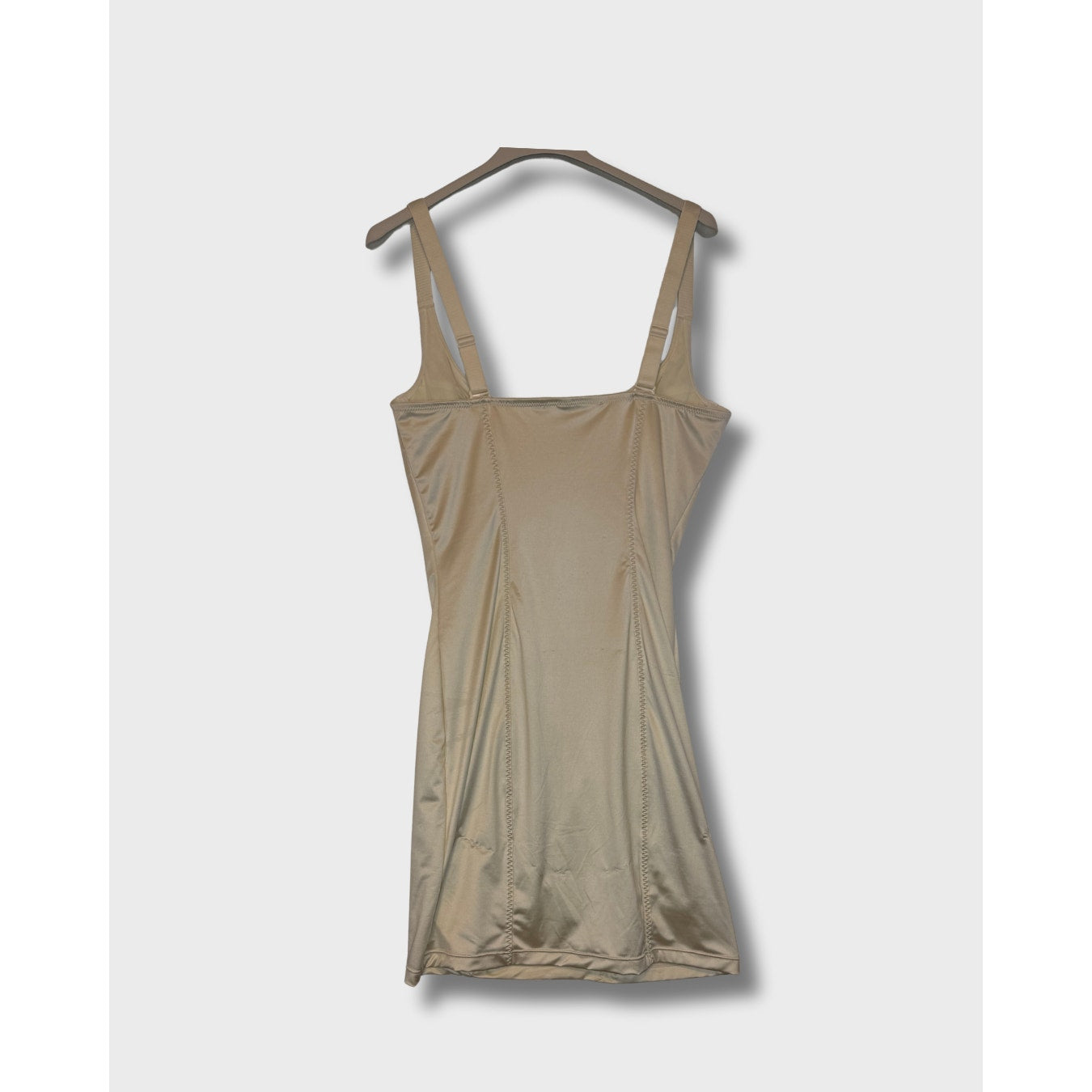 Popilush Vestido mini tipo bustier metálico y brillante con faja moldeadora integrada