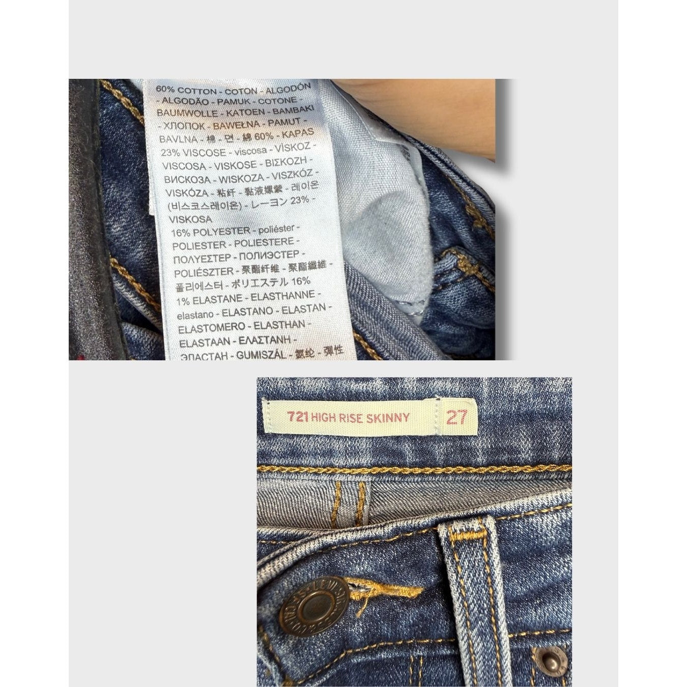 LEVI´S - Skinny jeans de tiro alto talla 27