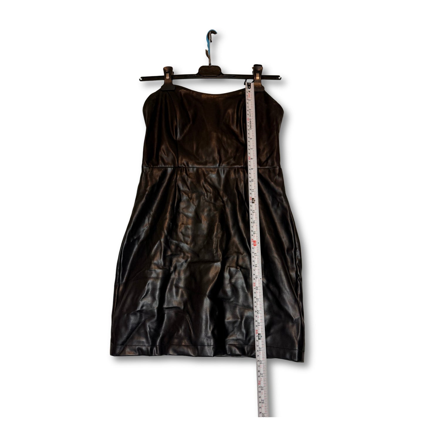 FOREVER 21 - Vestido mini ajustado de piel sintética negra, talla M