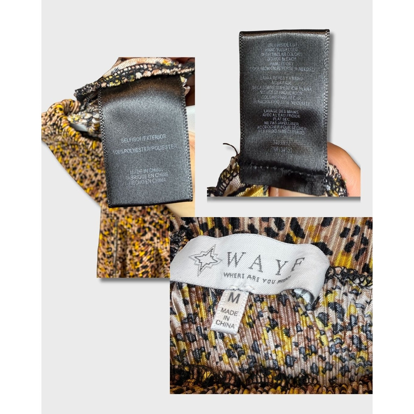 W.A.Y.F - Falda larga con estampado animal print talla M