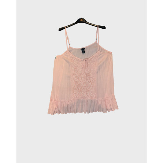 Blusa traslucida rosada marca Torrid Talla 00 Plus