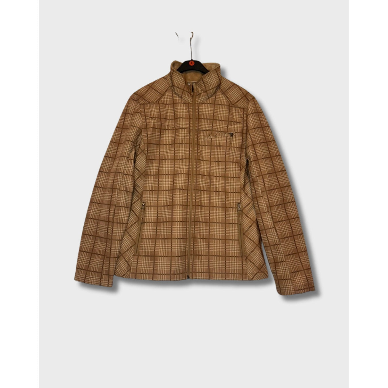 Chaqueta de cuadros marrón- IZOD