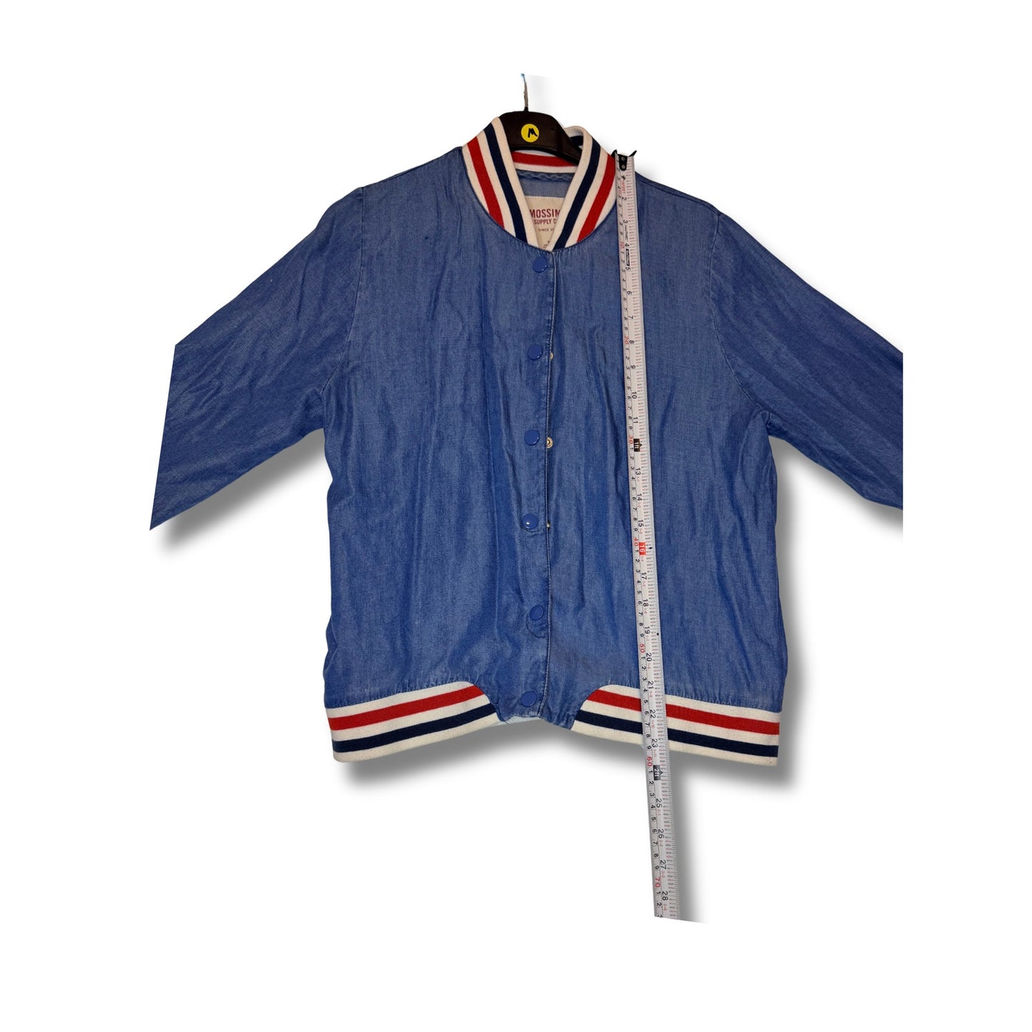 MOSSIMO - Chaqueta bomber de lyocell estilo denim azul Talla M