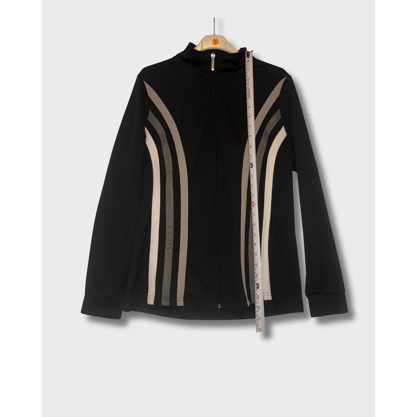MASSEYS - MASSEYS - Chaqueta deportiva con cremallera frontal y rayas, talla M