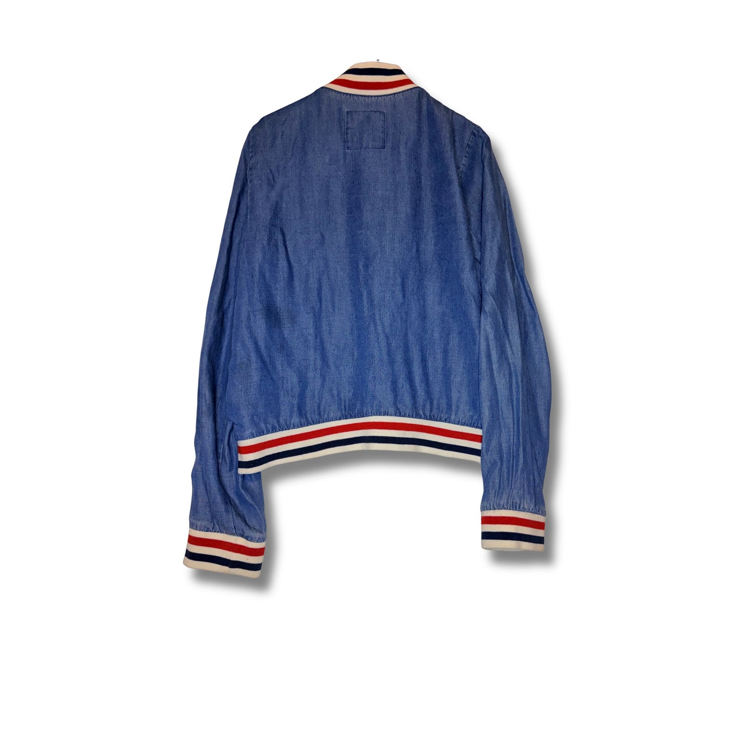 MOSSIMO - Chaqueta bomber de lyocell estilo denim azul Talla M
