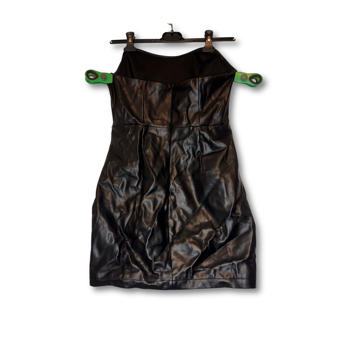 FOREVER 21 - Vestido mini ajustado de piel sintética negra, talla M