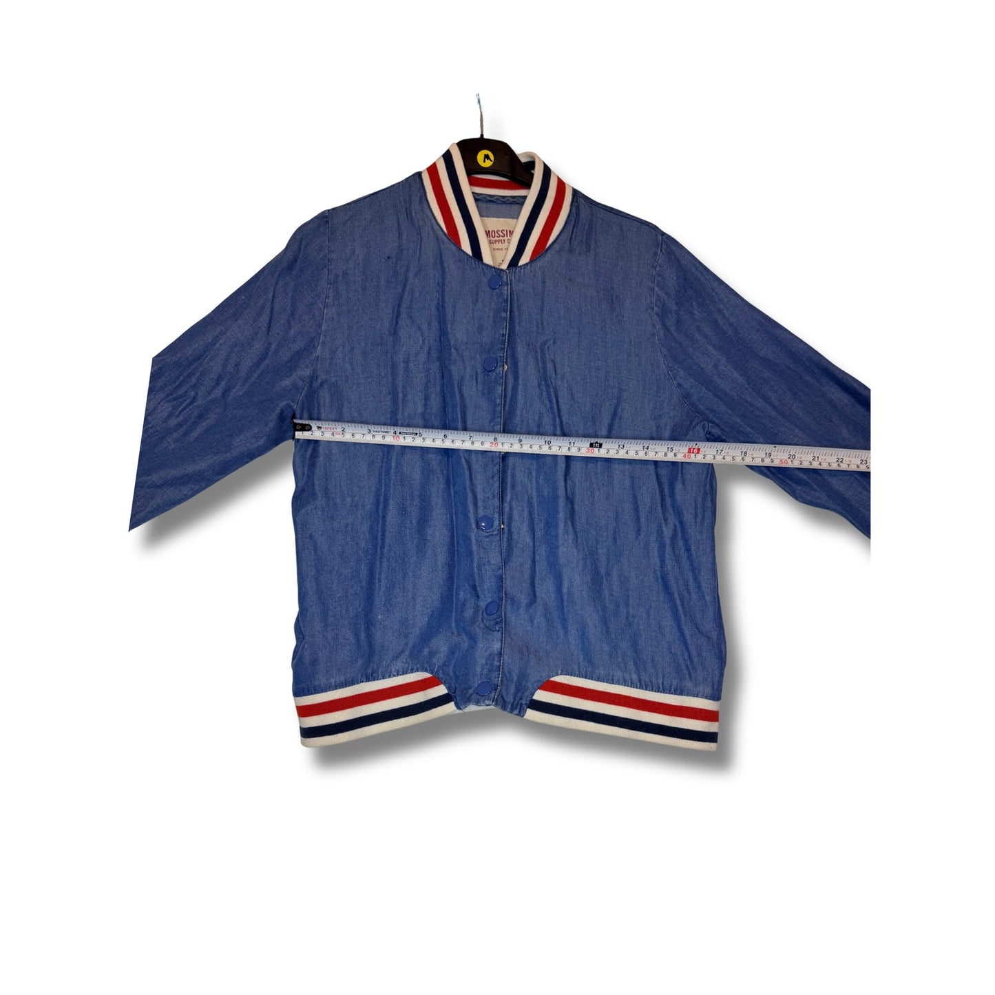MOSSIMO - Chaqueta bomber de lyocell estilo denim azul Talla M