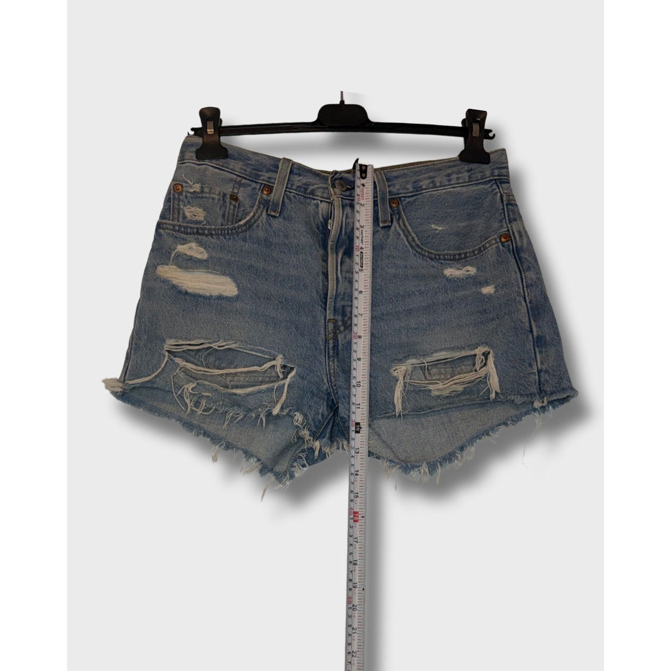 Levi's 501  - Short de jean original con detalles desgastados Talla W27