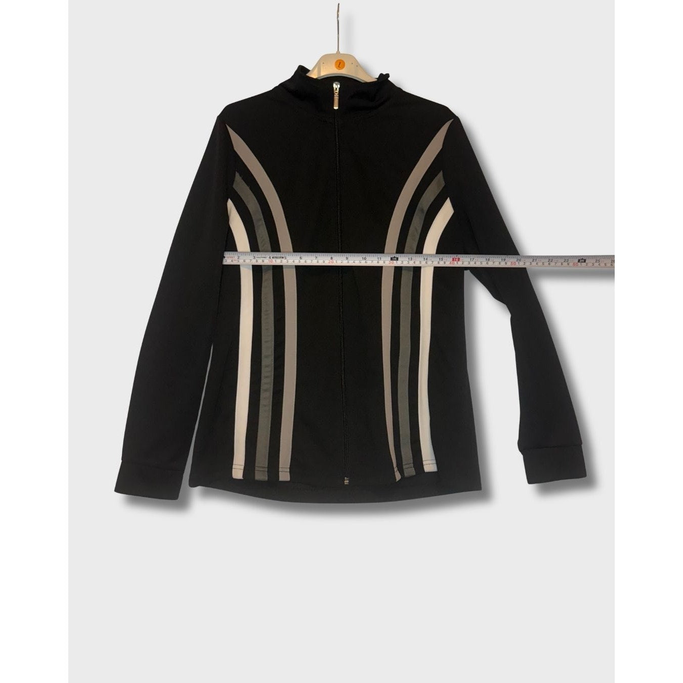 MASSEYS - MASSEYS - Chaqueta deportiva con cremallera frontal y rayas, talla M