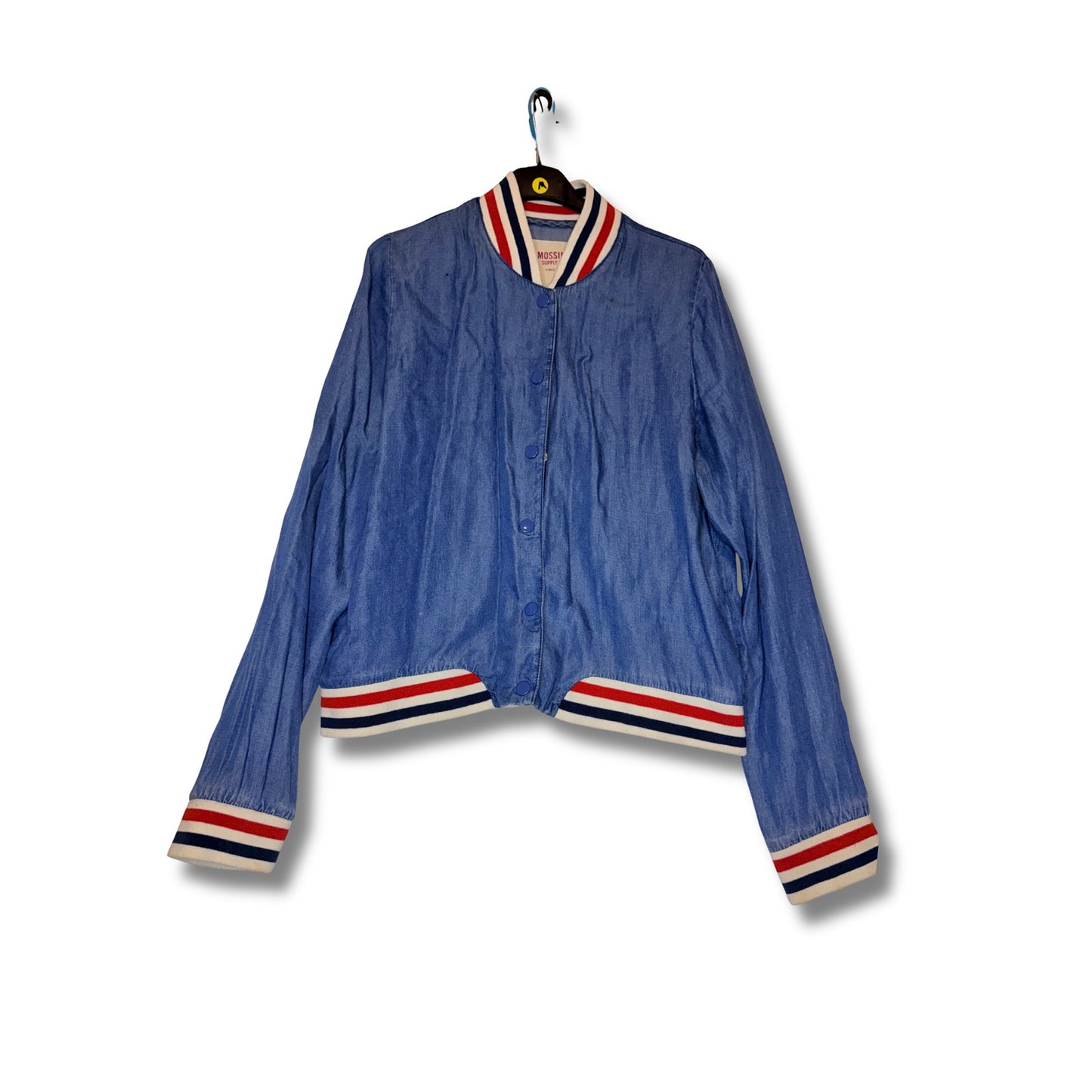 MOSSIMO - Chaqueta bomber de lyocell estilo denim azul Talla M