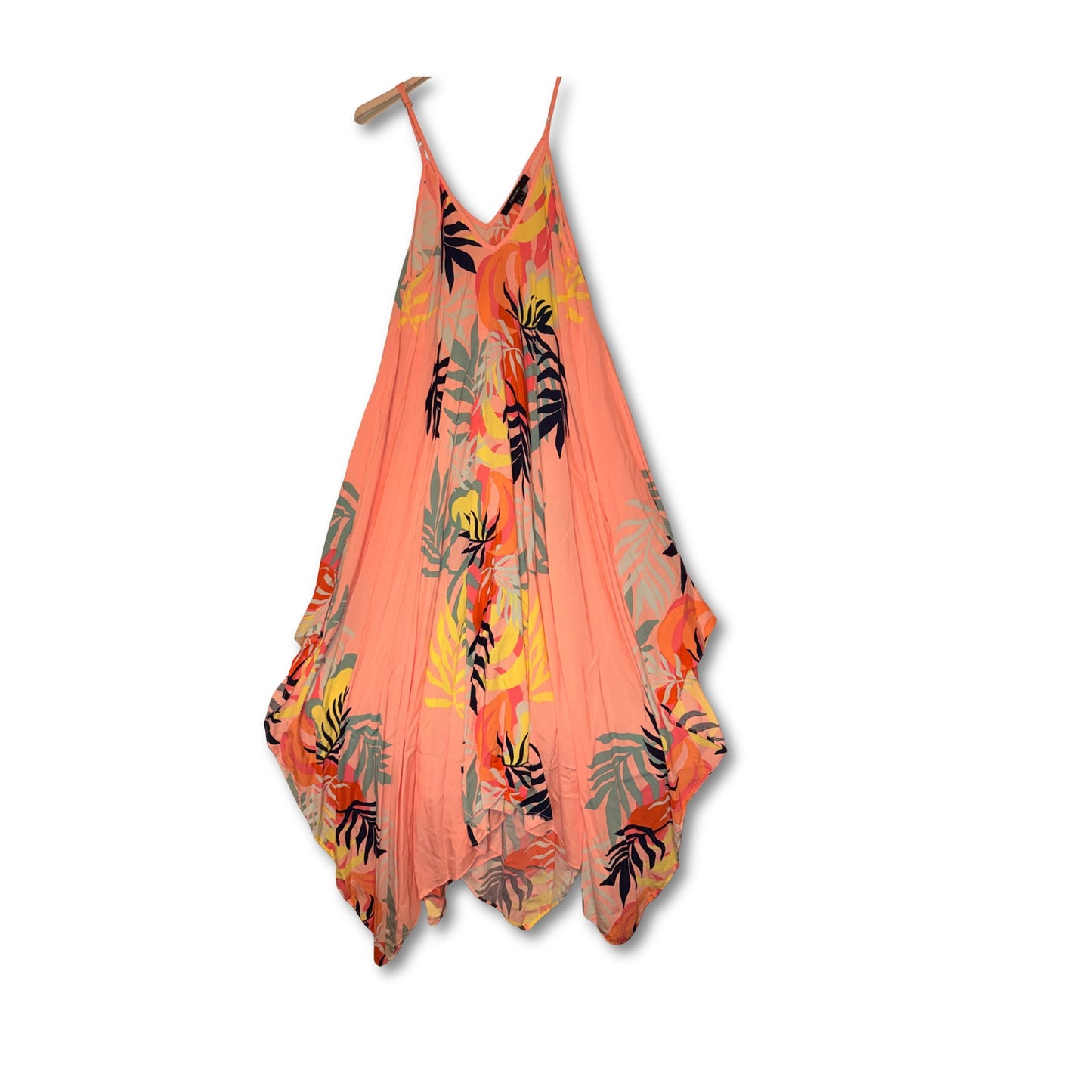 FOREVER 21 - Vestido de verano de corte relajado con estampado tropical talla S