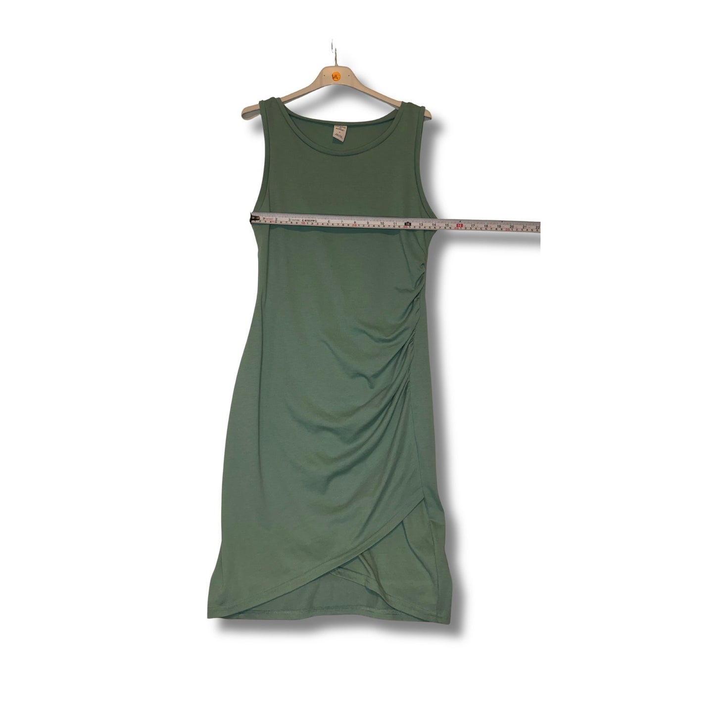 MELROSE & MARKET - Vestido ajustado fruncido sin mangas verde oliva - talla M